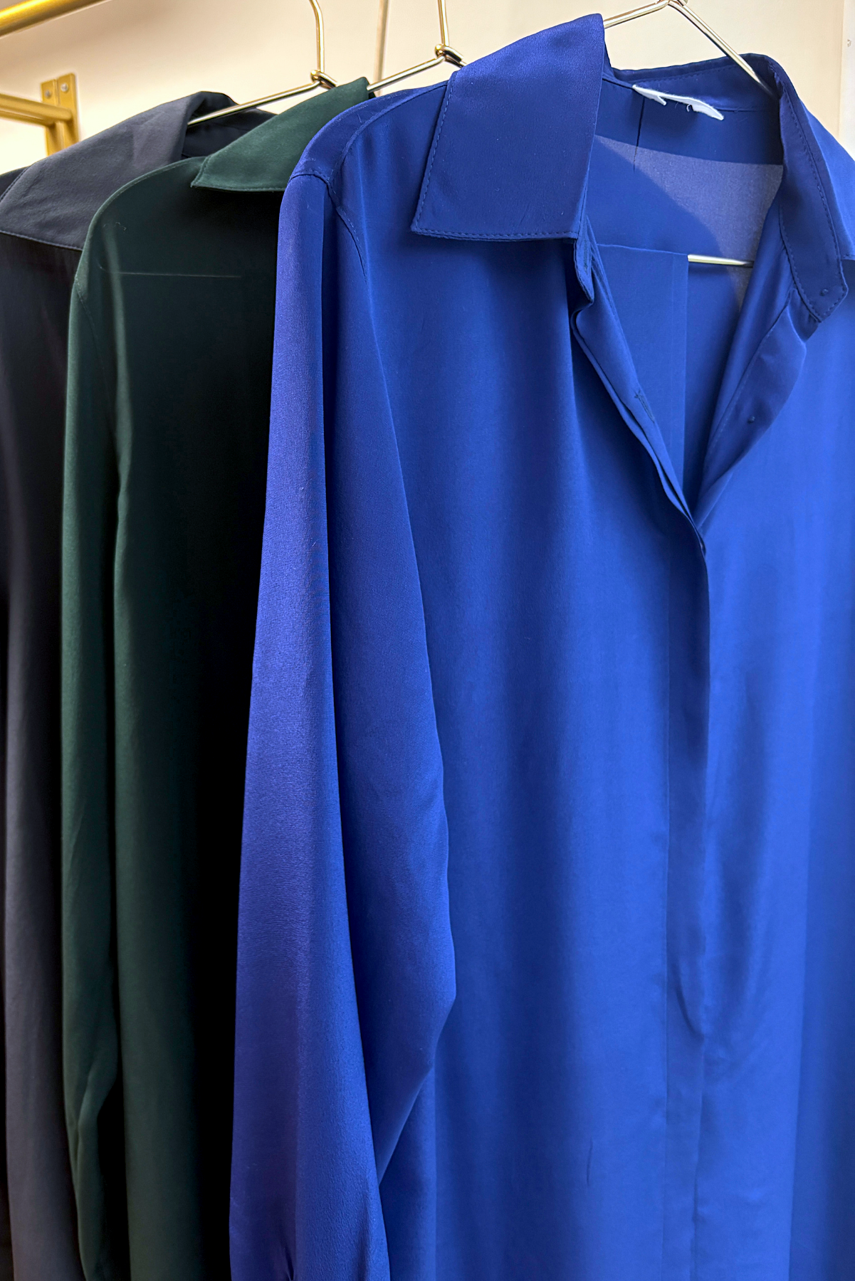 Saks Mavisi İpek Elbise