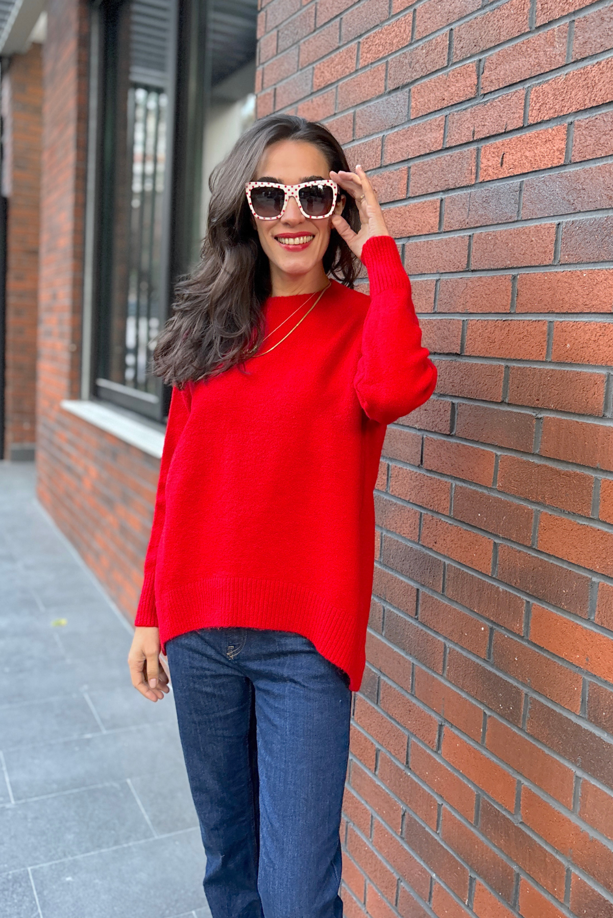 Kırmızı Yün Kazak