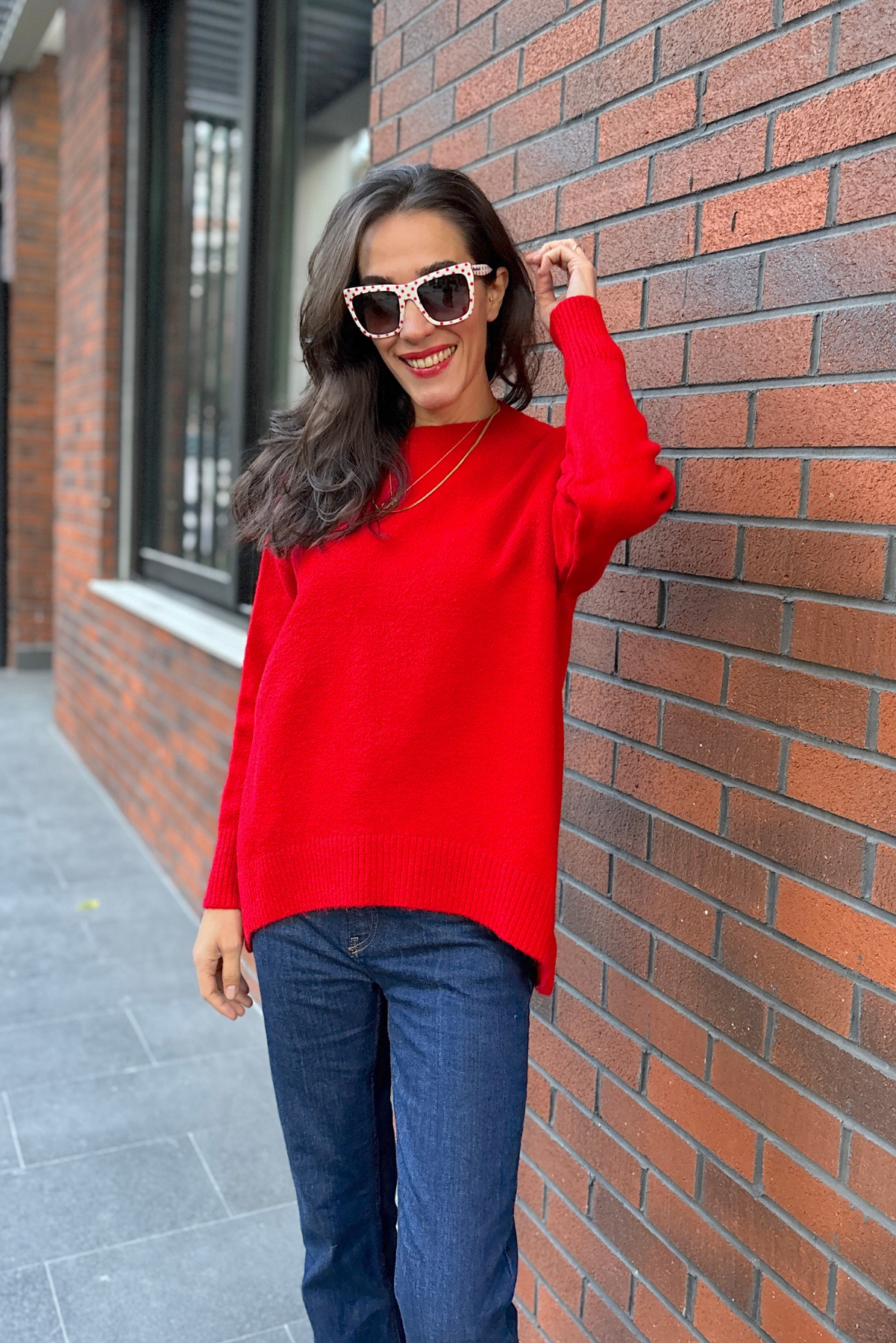 Kırmızı Yün Kazak