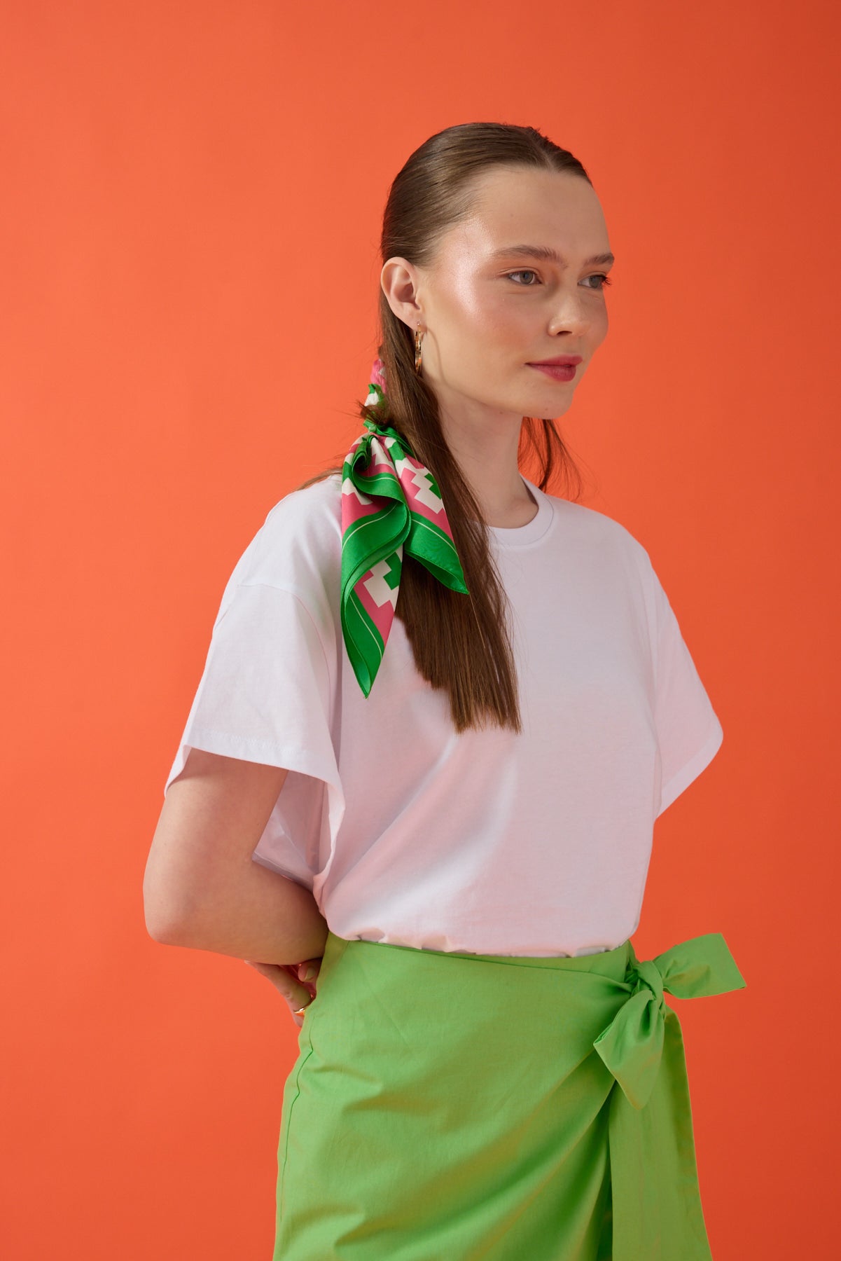 İpek Fular – Pembe Yeşil