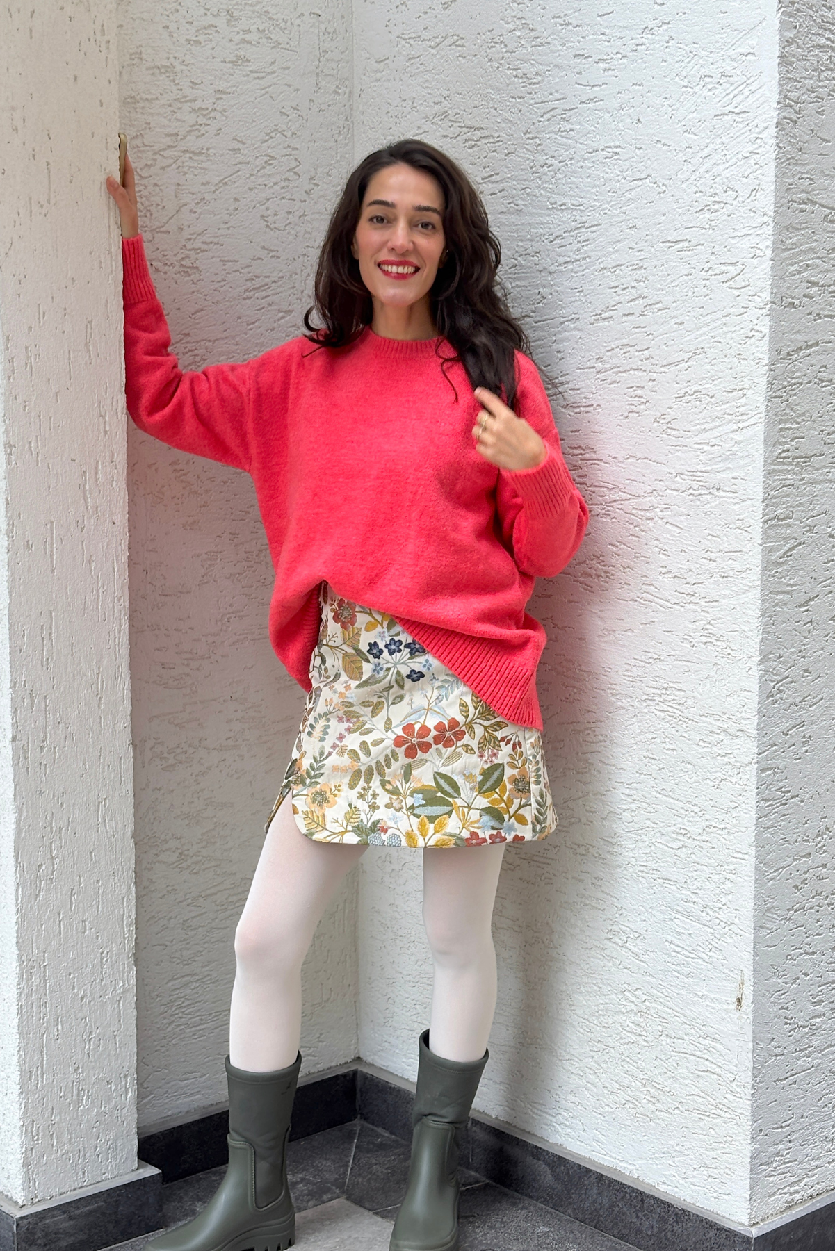 Şeker Pembesi Yün Kazak