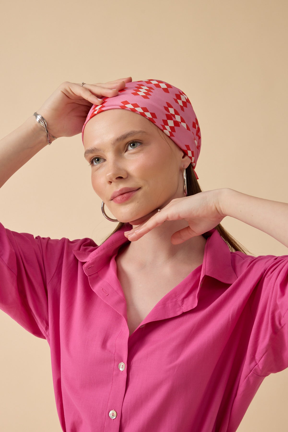 İpek Fular – Pembe Kırmızı