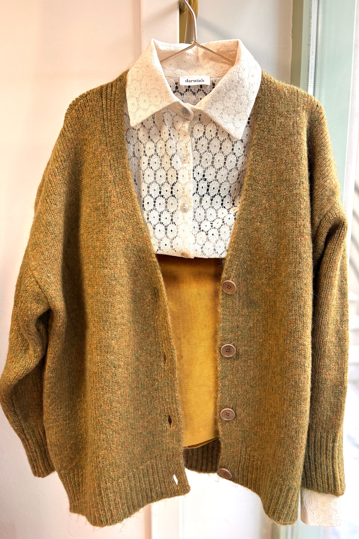 Toprak Yeşili Yün Hırka