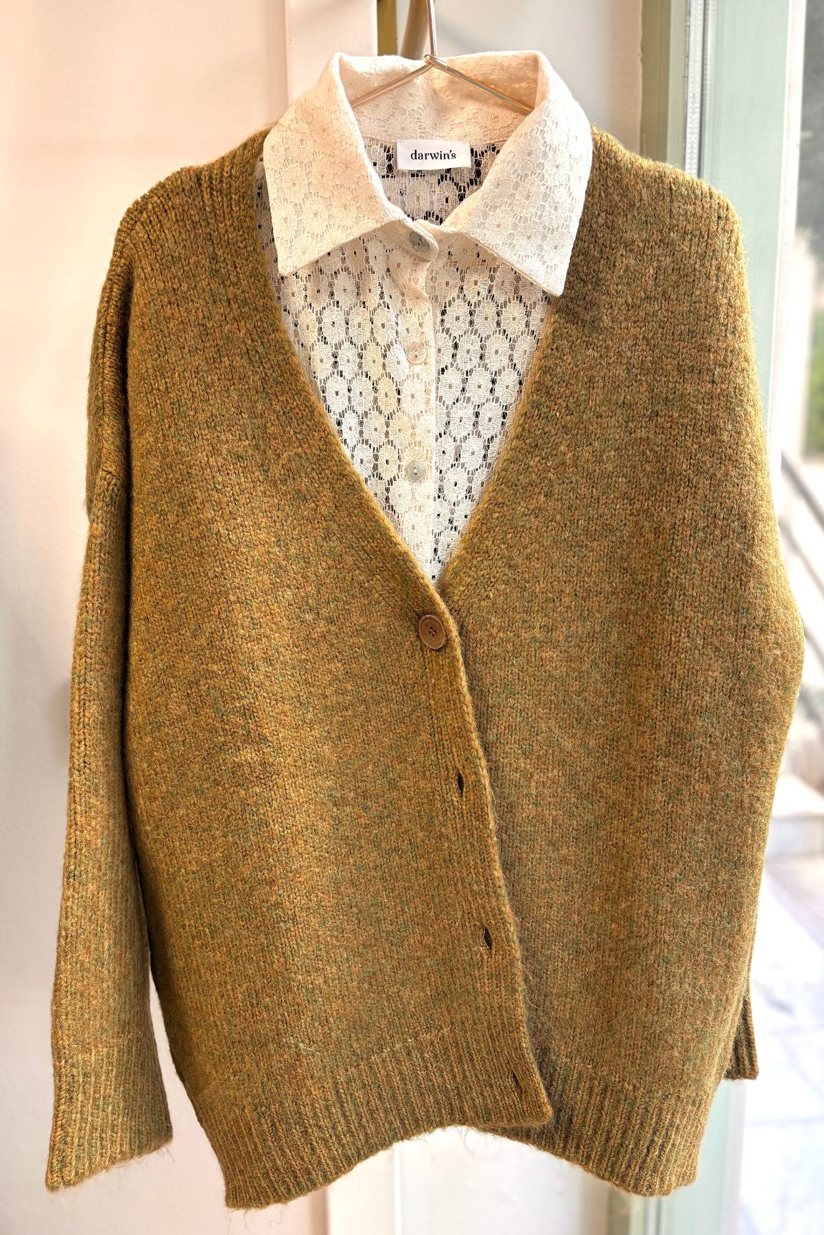 Toprak Yeşili Yün Hırka