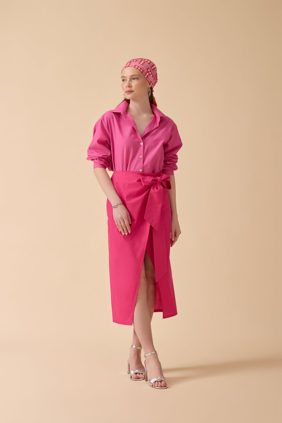 İpek Fular – Pembe Kırmızı