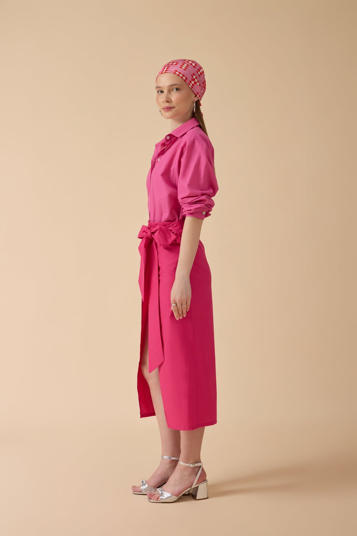 İpek Fular – Pembe Kırmızı