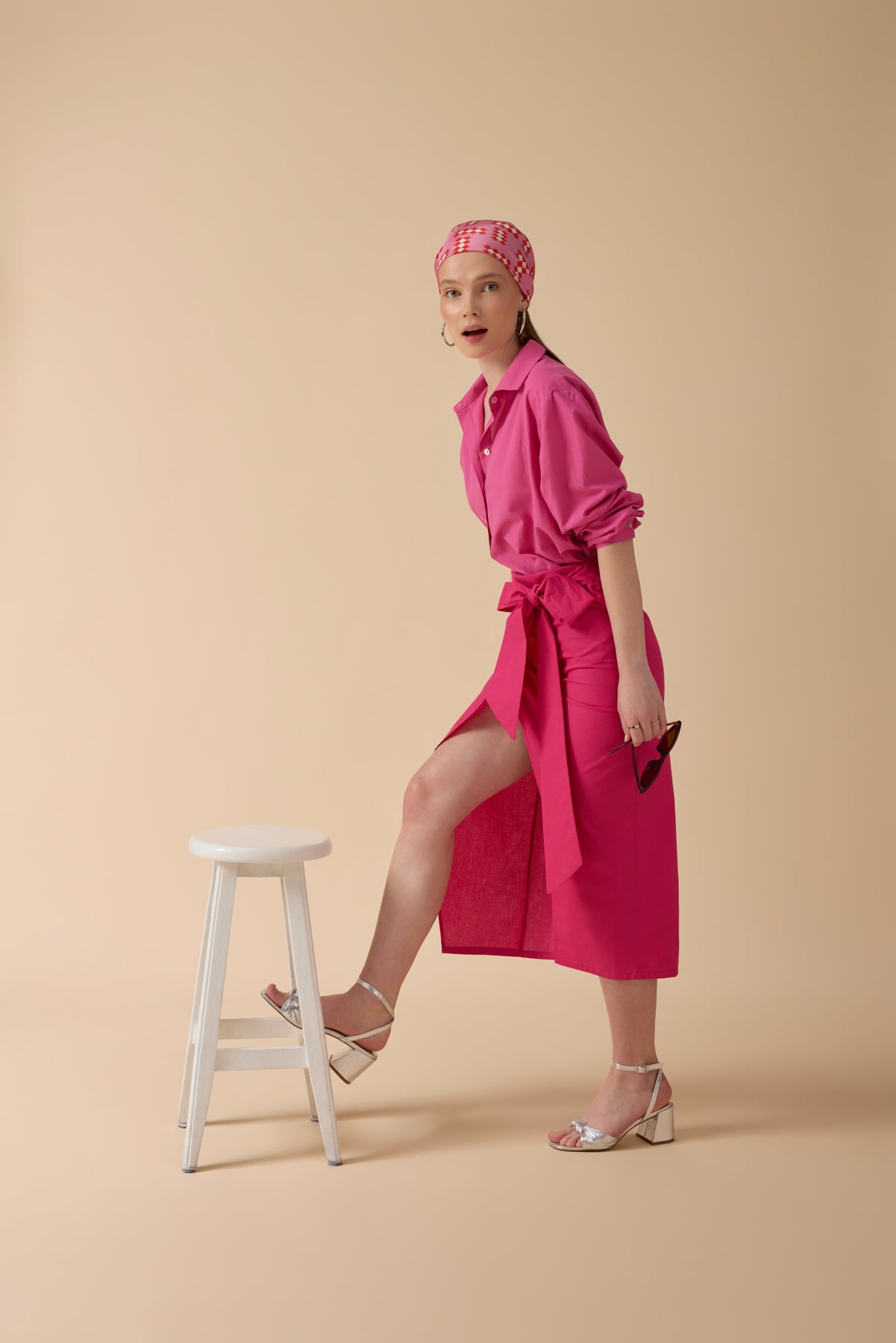 İpek Fular – Pembe Kırmızı