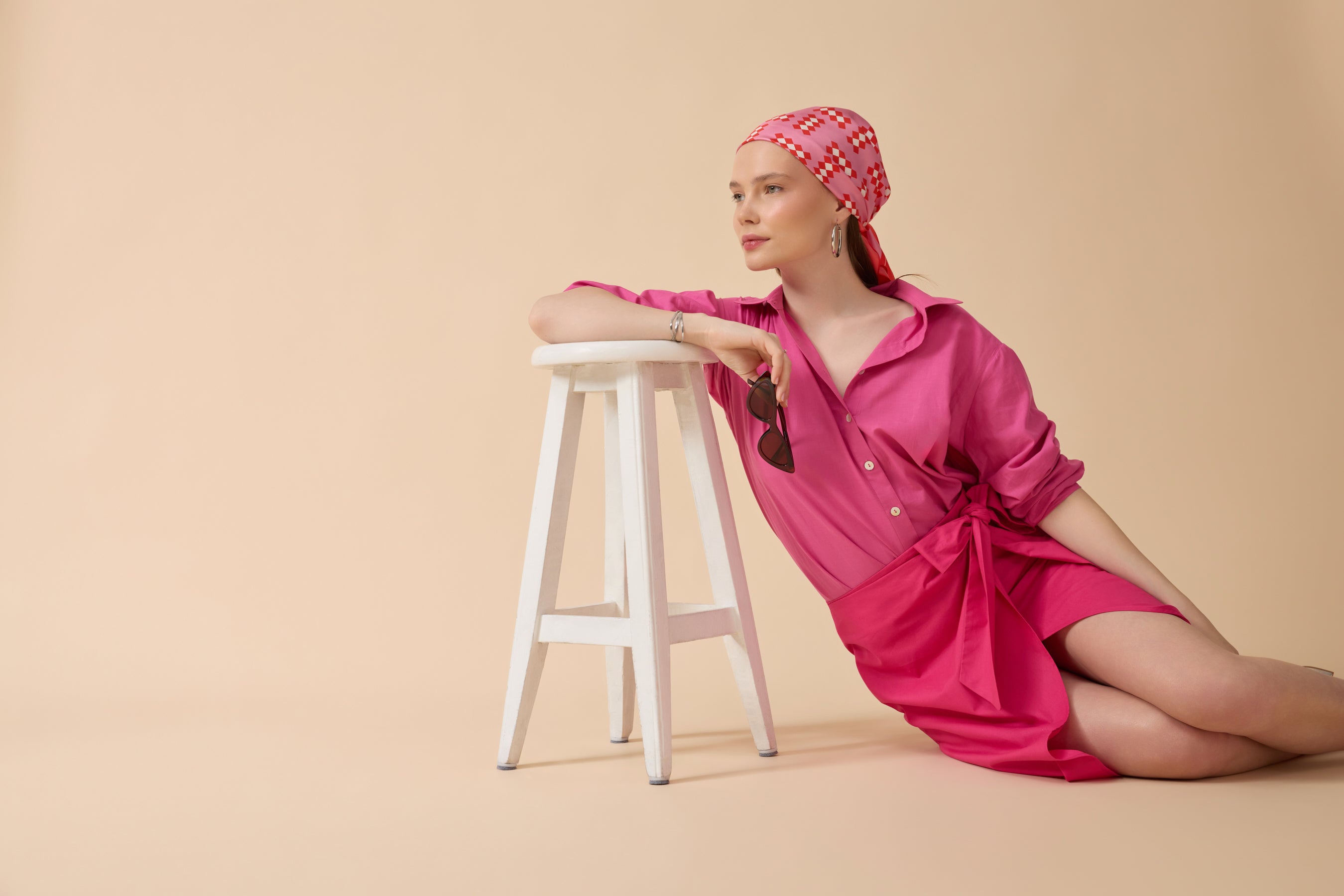 İpek Fular – Pembe Kırmızı