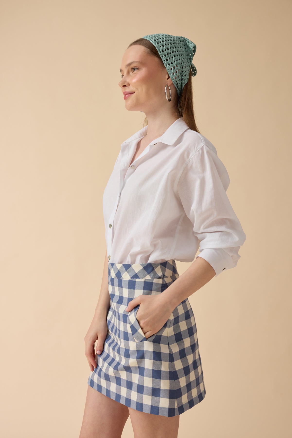 Su Yeşili Örgü Bandana