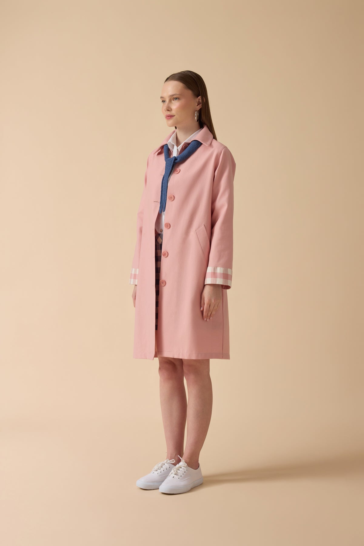 Lacivert Örgü Mini Fular - Sophie Scarf