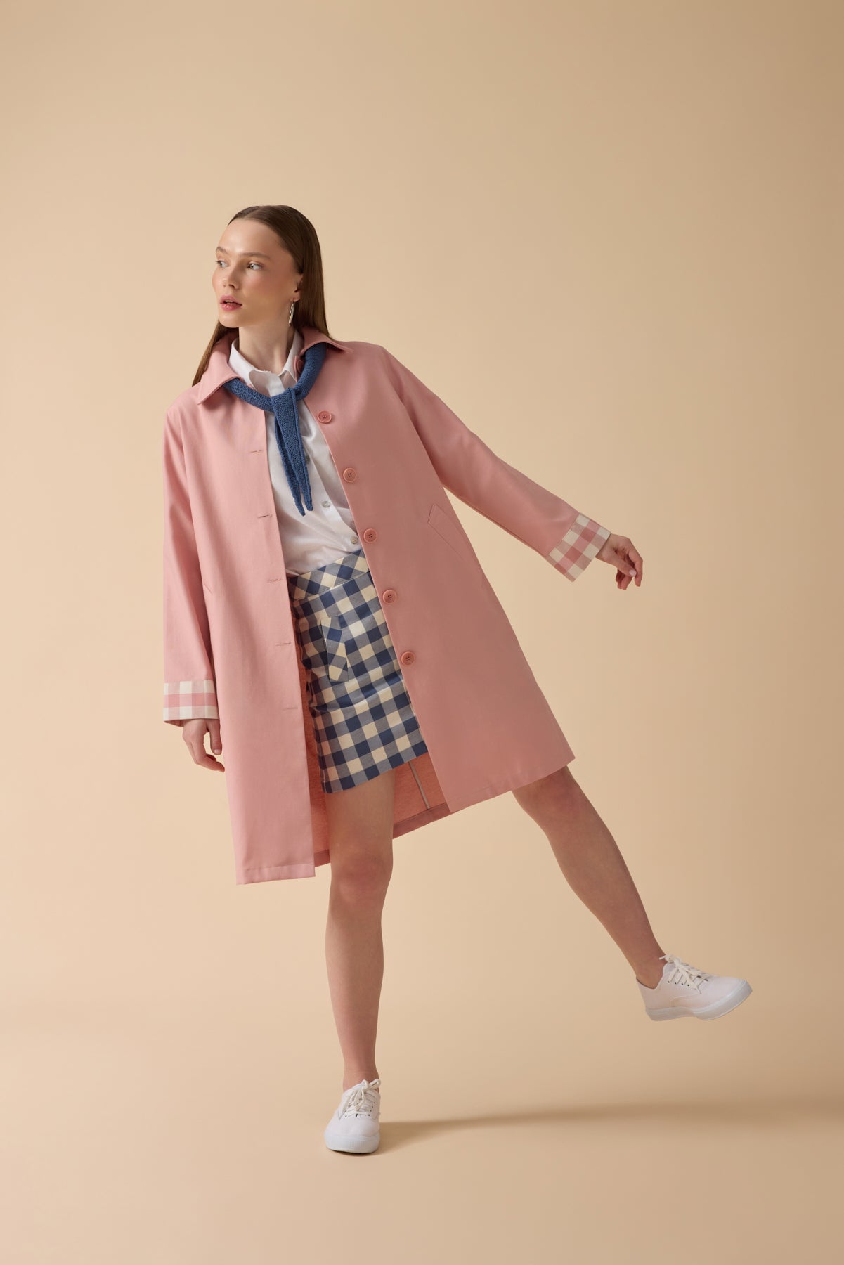 Lacivert Örgü Mini Fular - Sophie Scarf