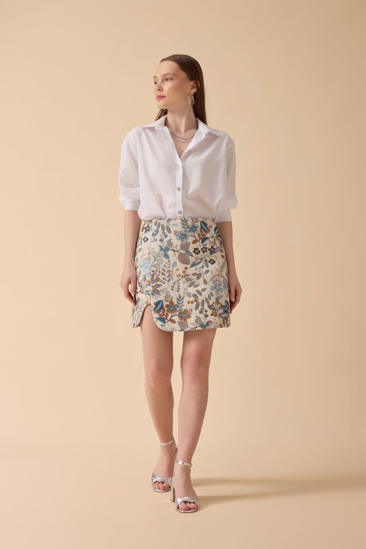 Mavi Dokuma Anvelop Etek