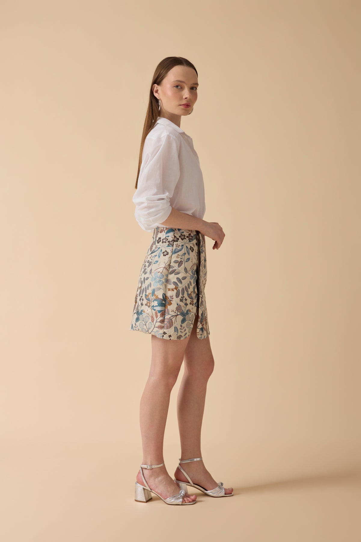 Mavi Dokuma Anvelop Etek