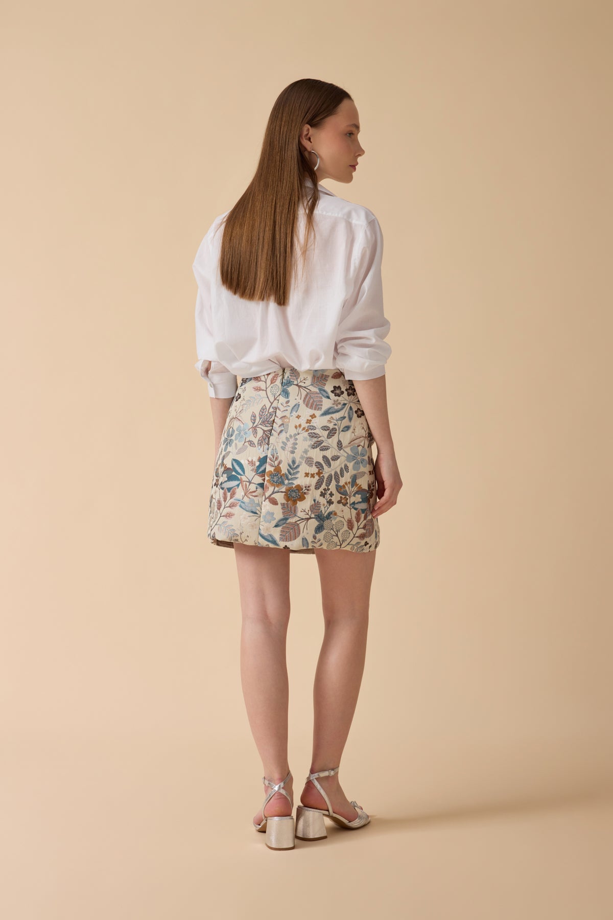 Mavi Dokuma Anvelop Etek