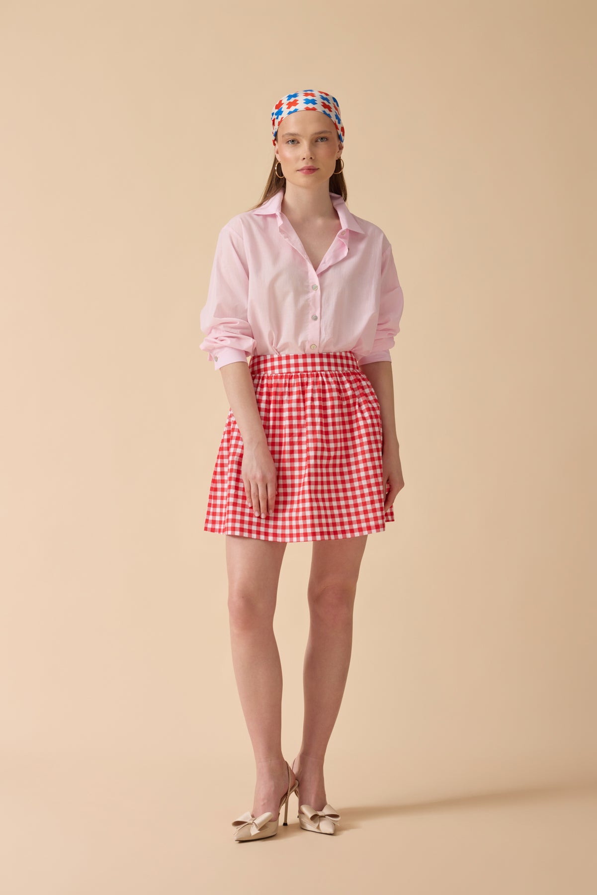 İpek Fular – Turuncu Mavi