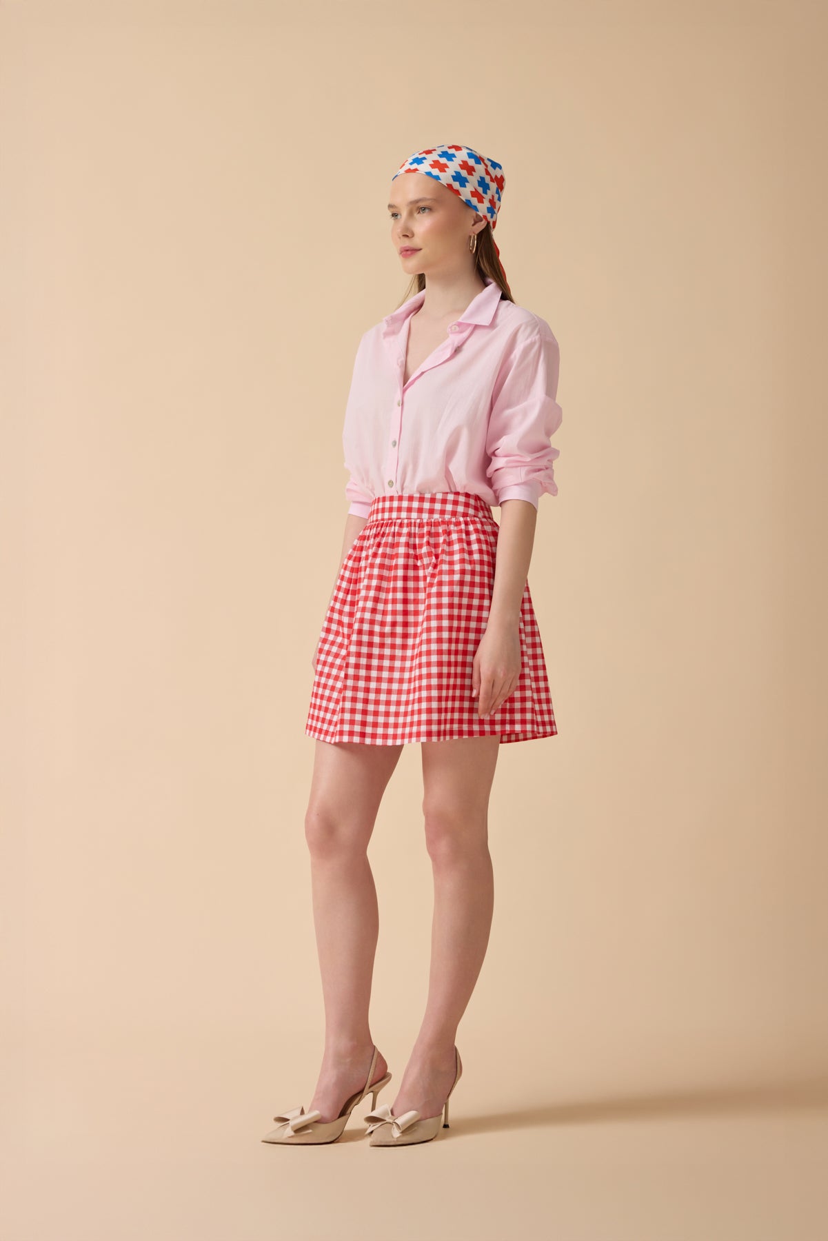 İpek Fular – Turuncu Mavi