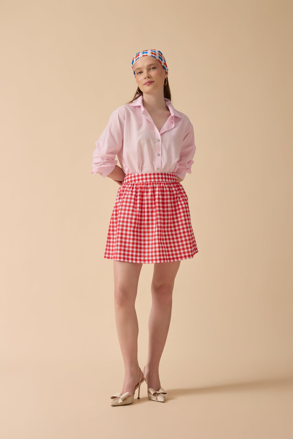 İpek Fular – Turuncu Mavi