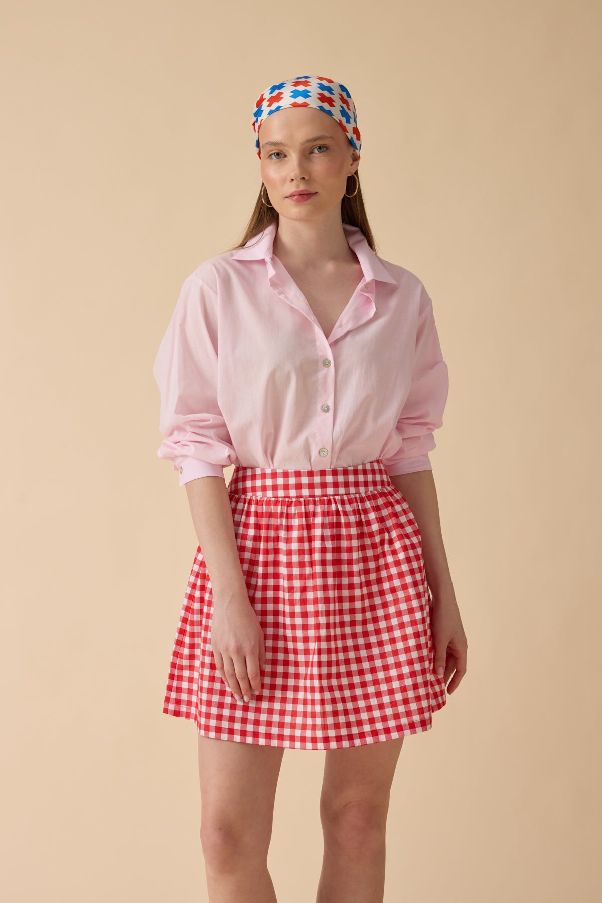 İpek Fular – Turuncu Mavi