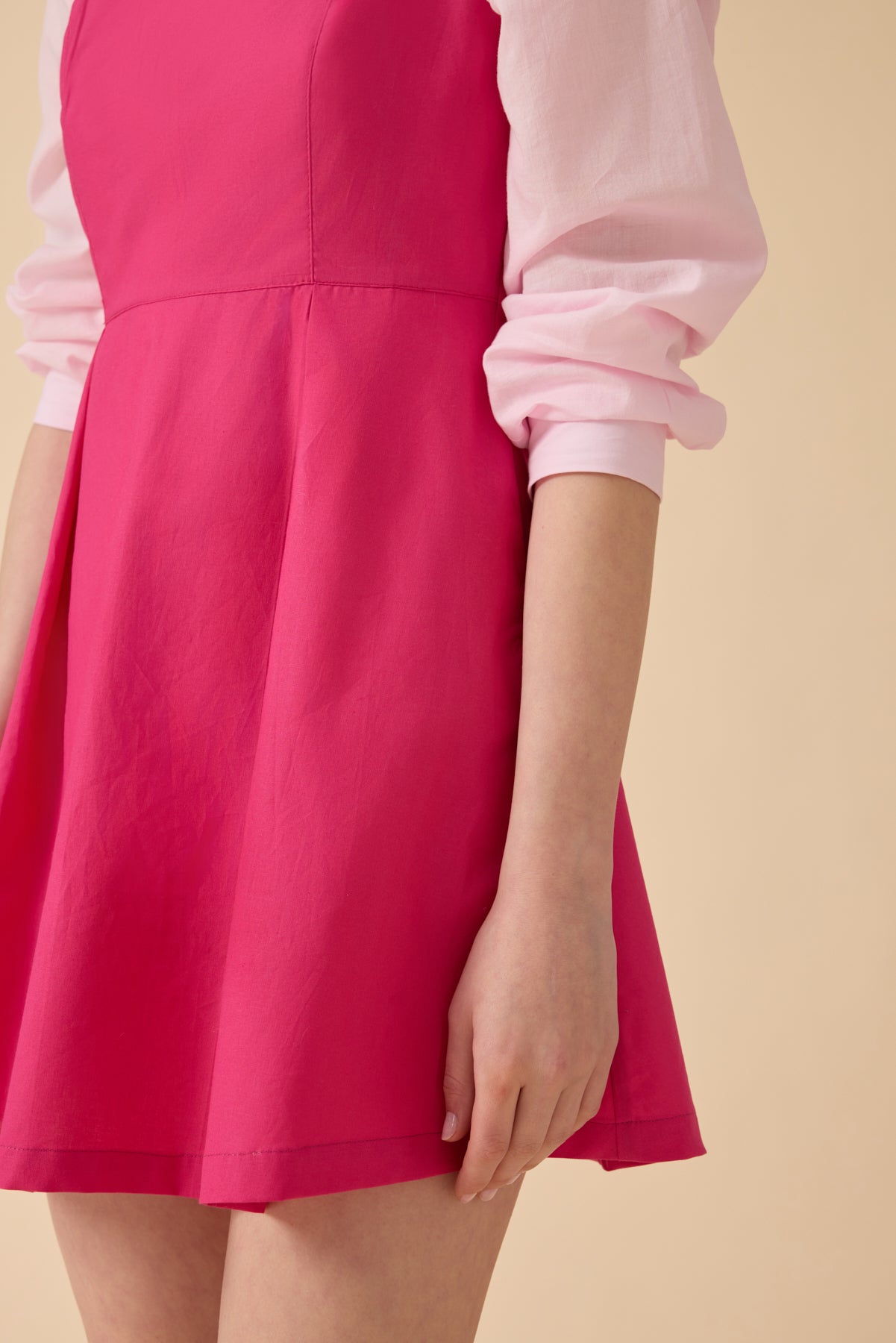 Fuşya Pinafore Elbise