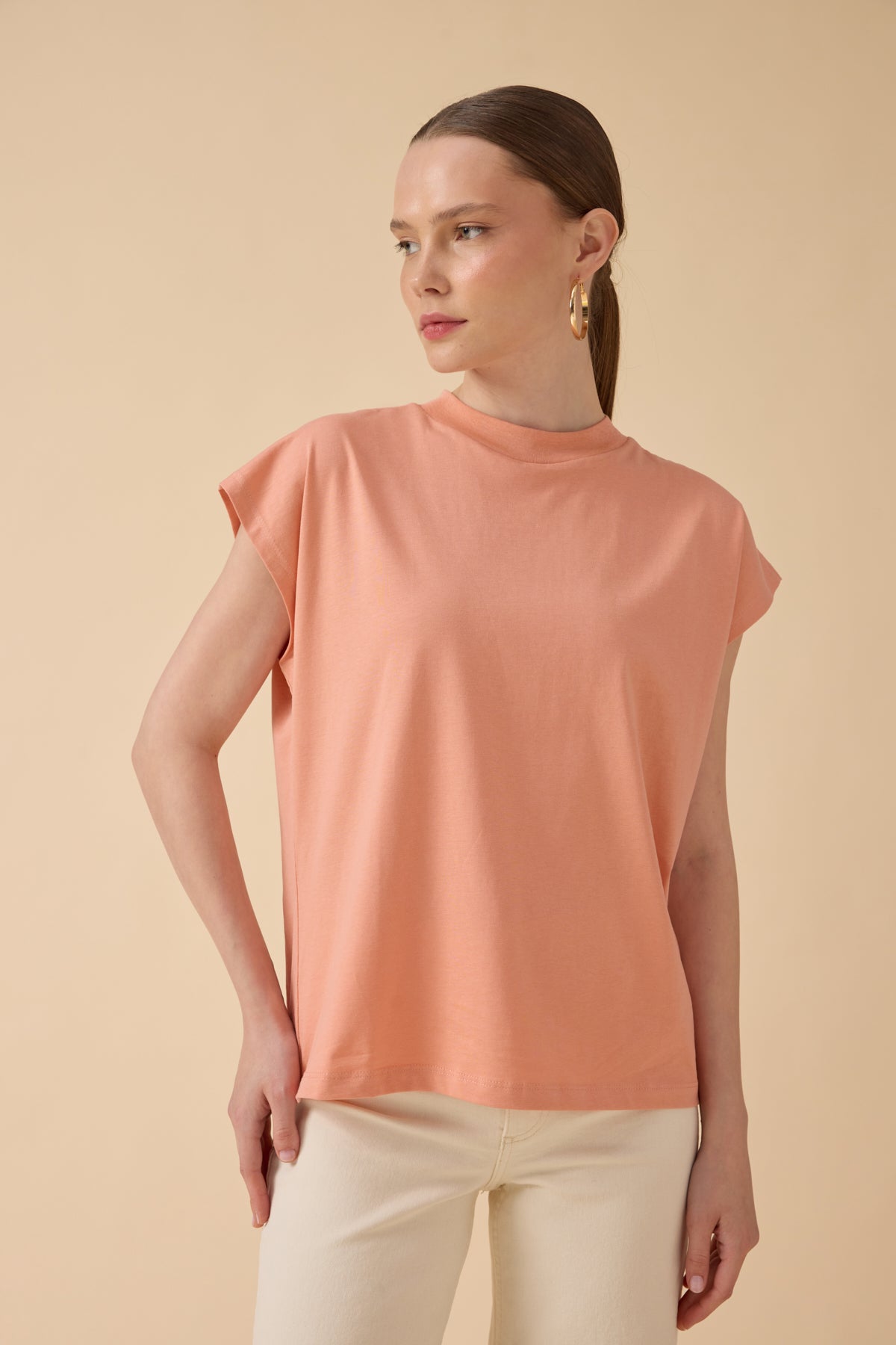 %100 Pamuk T-Shirt – Somon