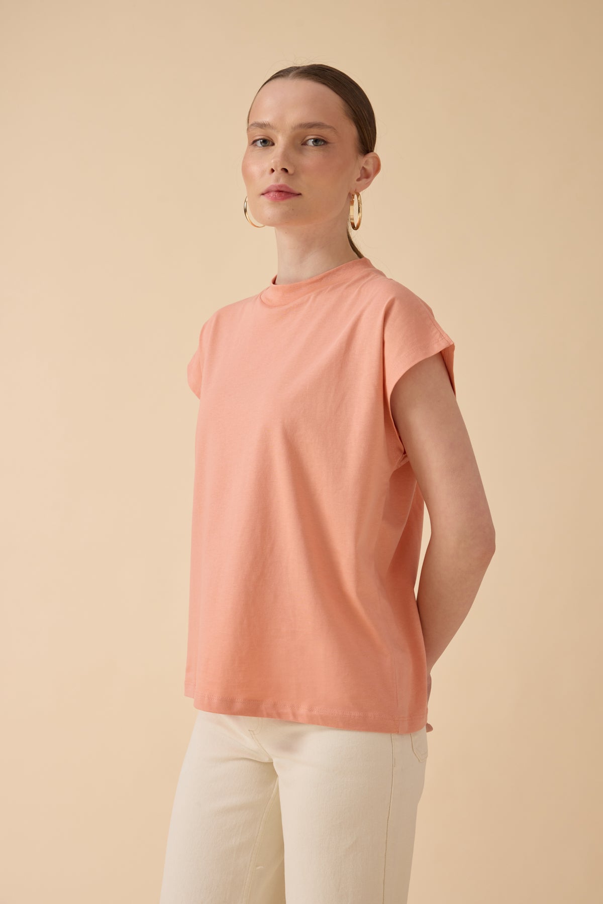 %100 Pamuk T-Shirt – Somon