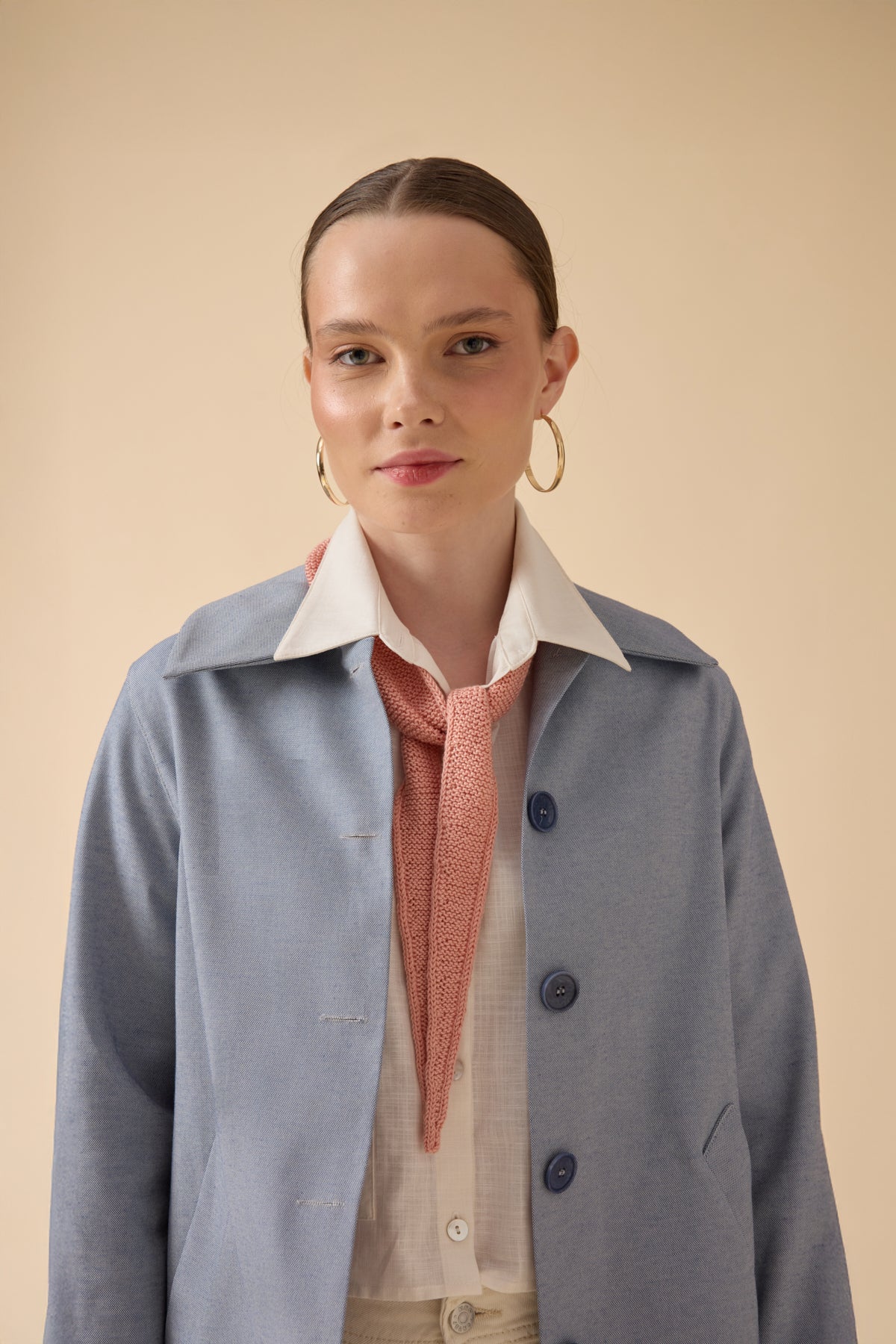 Pembe Örgü Mini Fular - Sophie Scarf