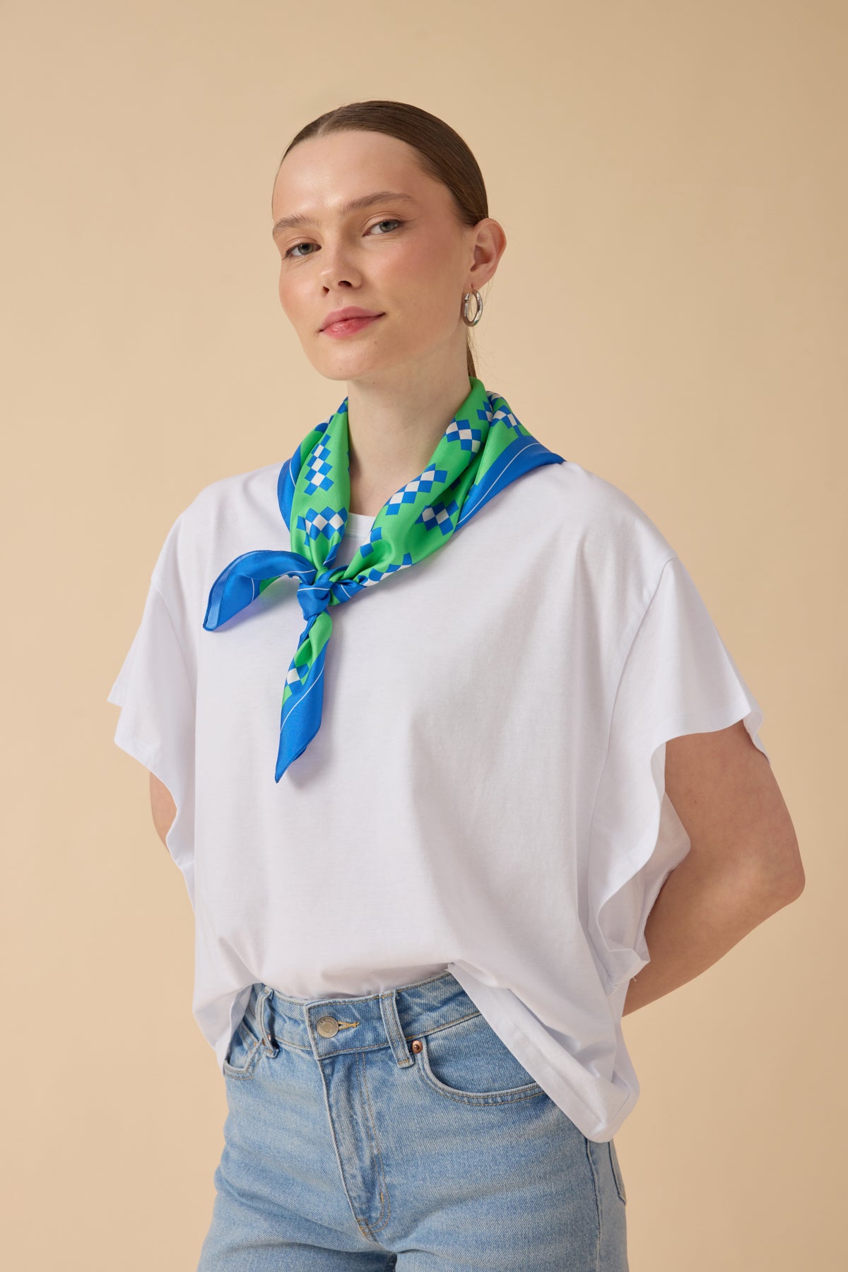 İpek Fular – Mavi Yeşil