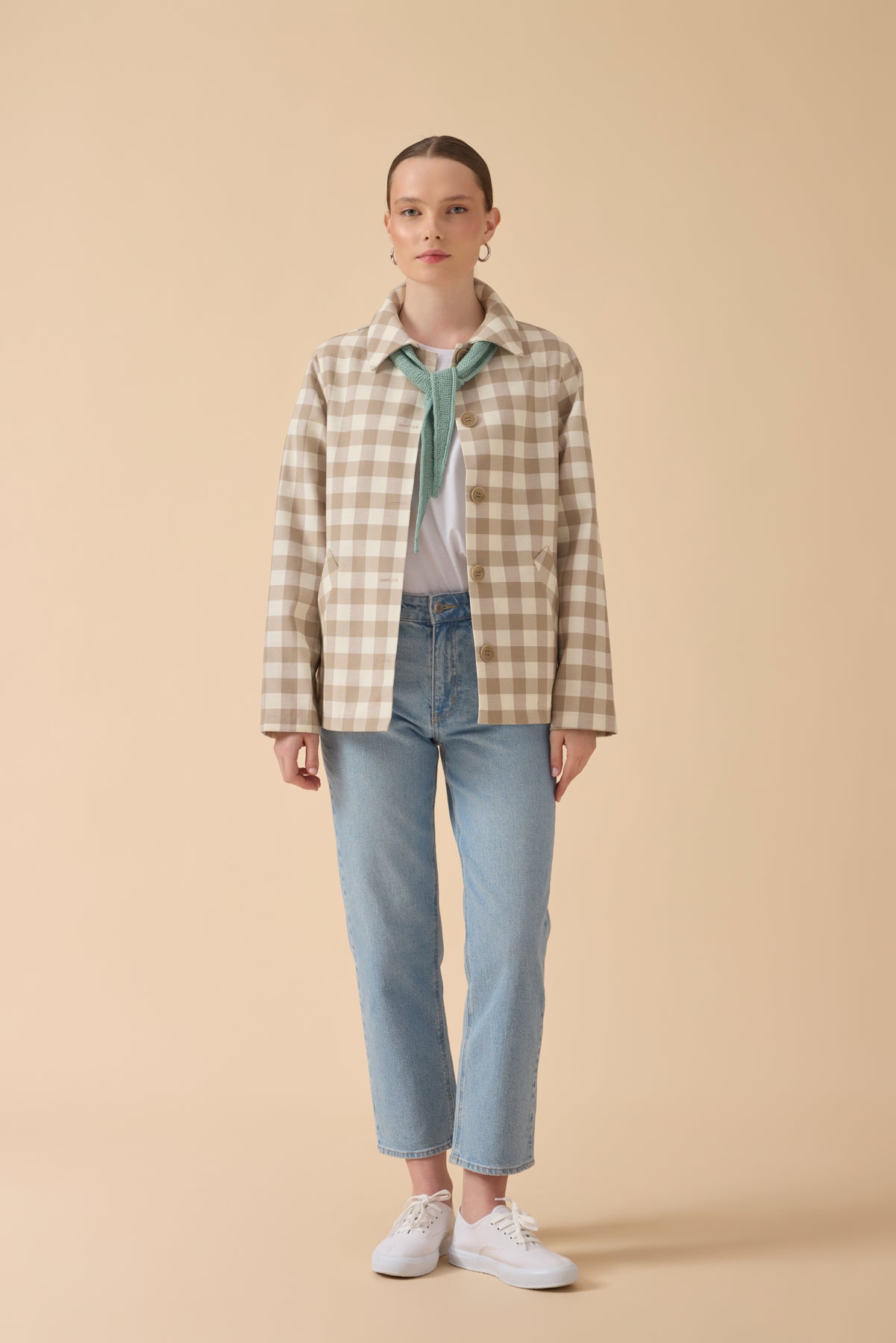 Su Yeşili Örgü Mini Fular - Sophie Scarf