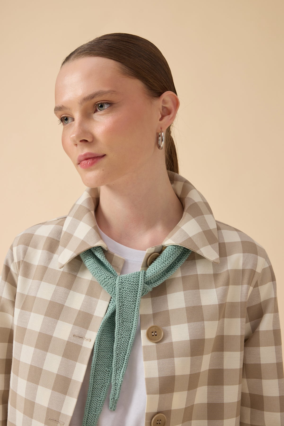 Su Yeşili Örgü Mini Fular - Sophie Scarf