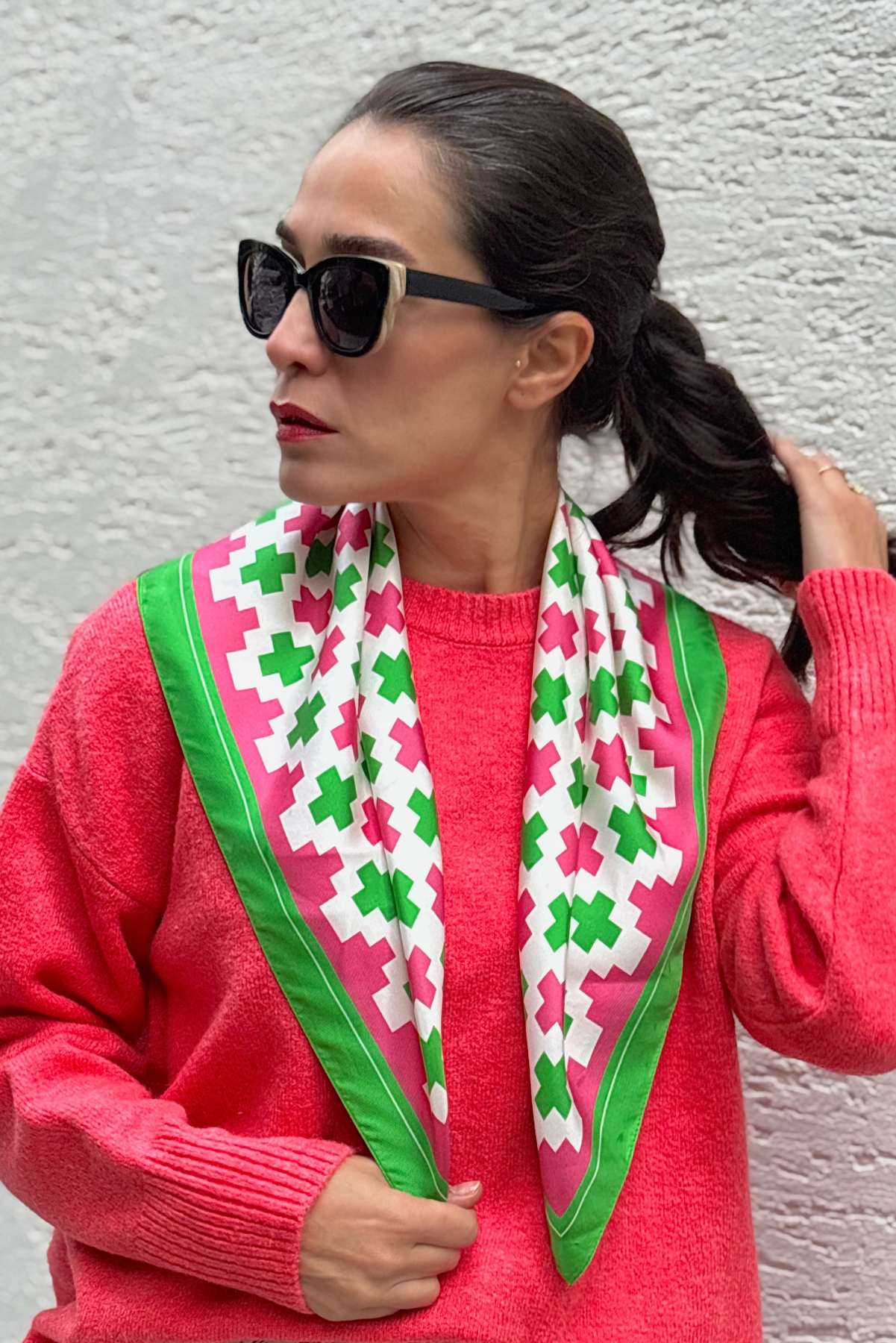 İpek Fular – Pembe Yeşil