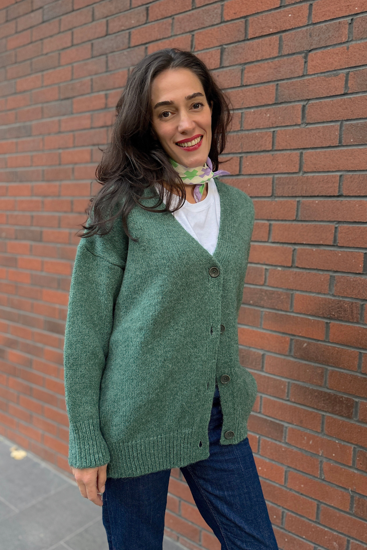 Orman Yeşili Yün Hırka