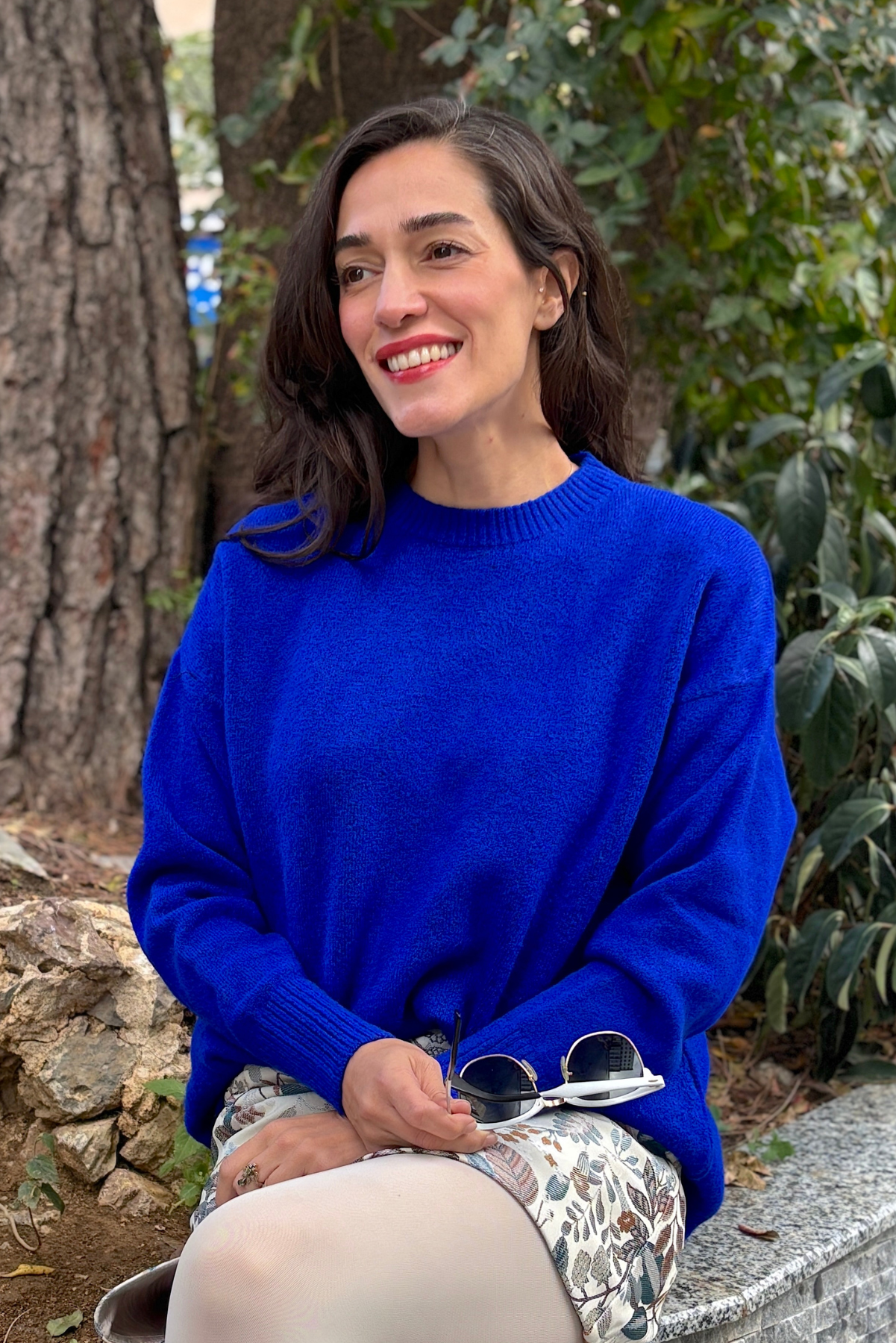 Saks Mavisi Yün Kazak