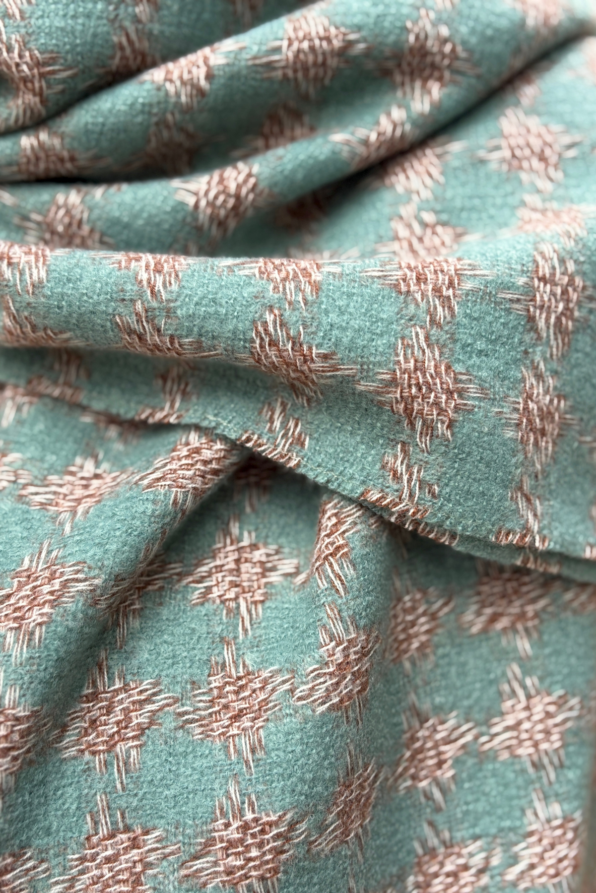 Yeşil Angora Yünlü Atkı