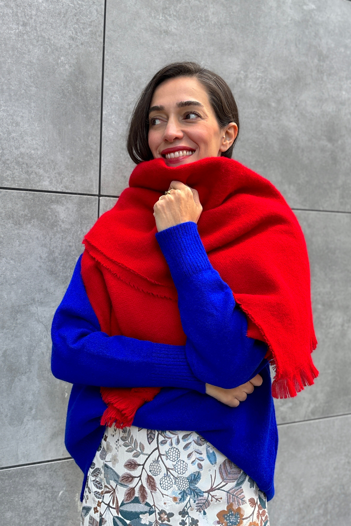 Kırmızı Yün Atkı