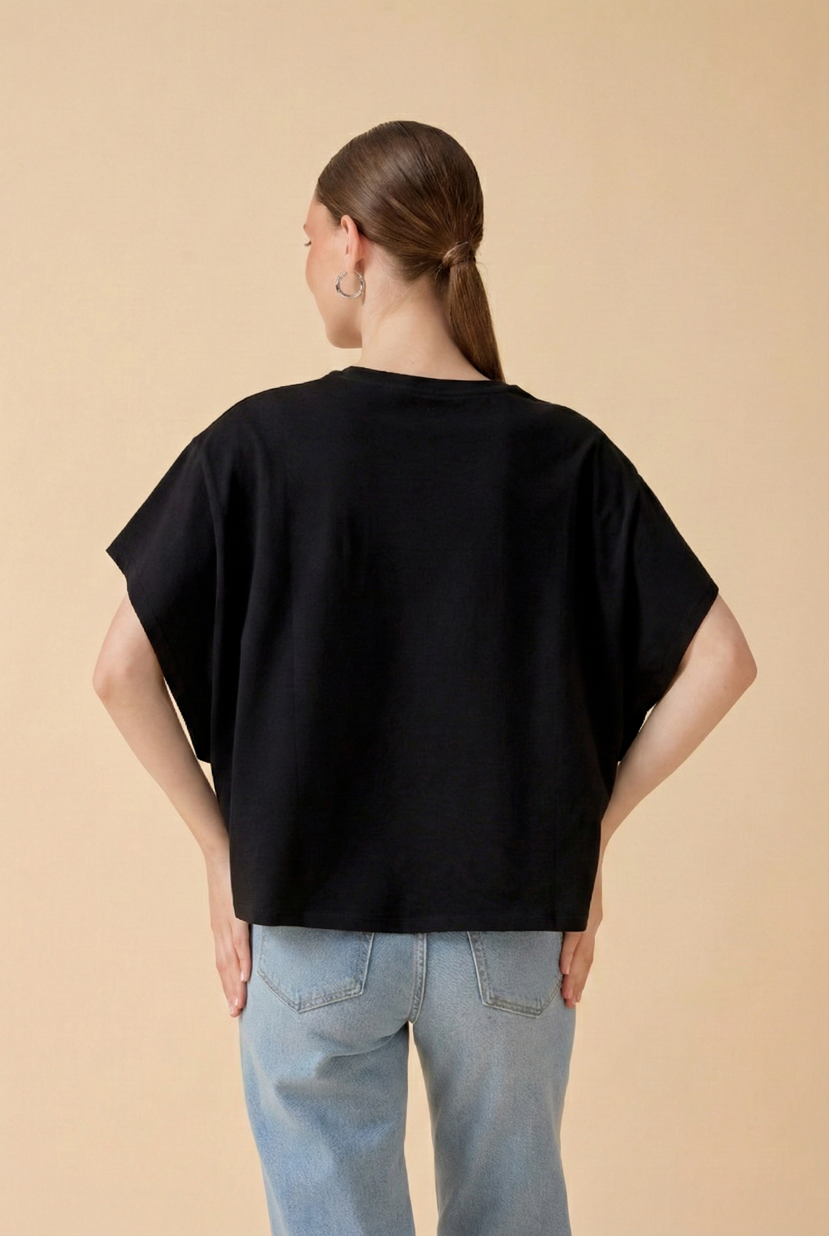 %100 Pamuk T-Shirt – Siyah