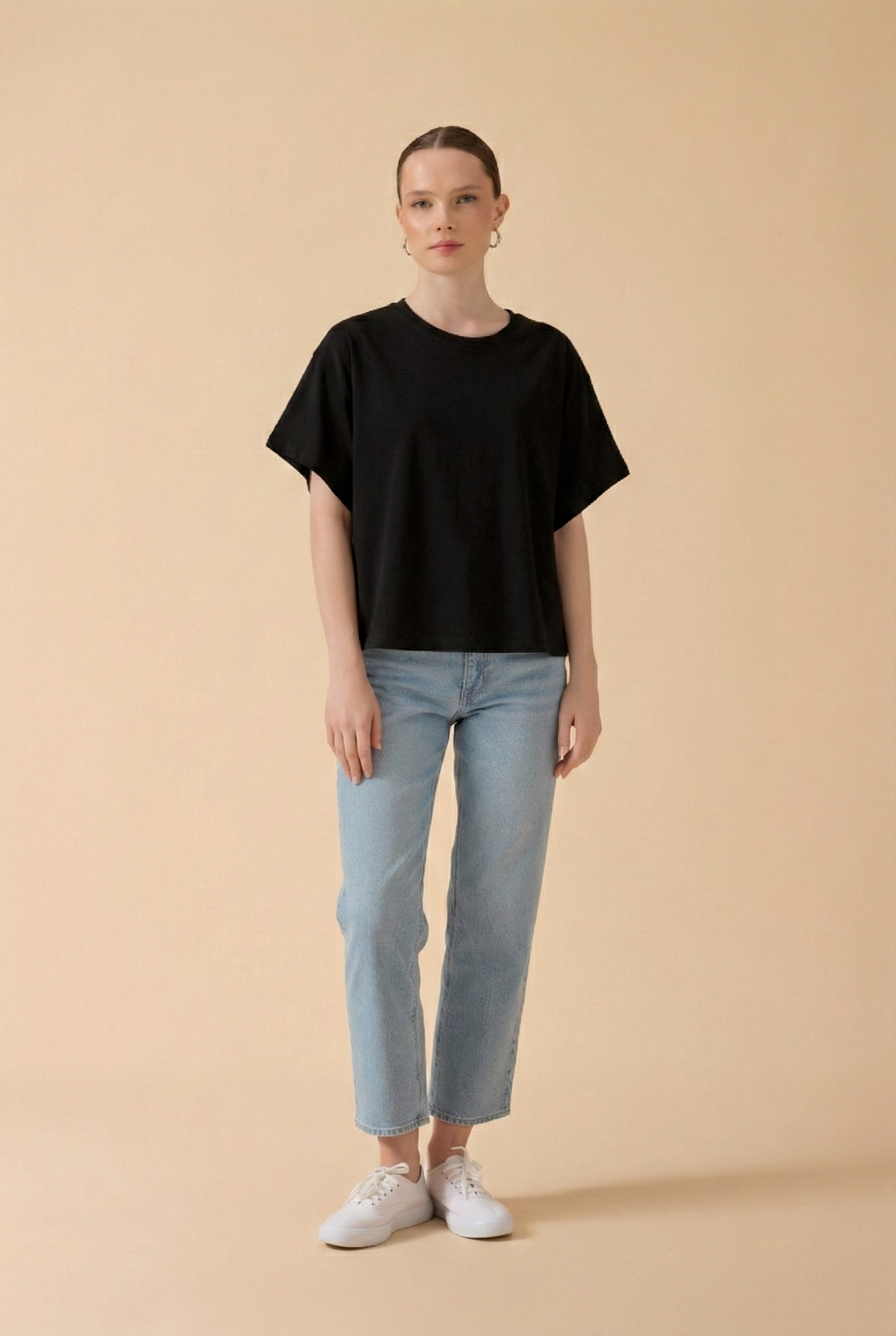 %100 Pamuk T-Shirt – Siyah